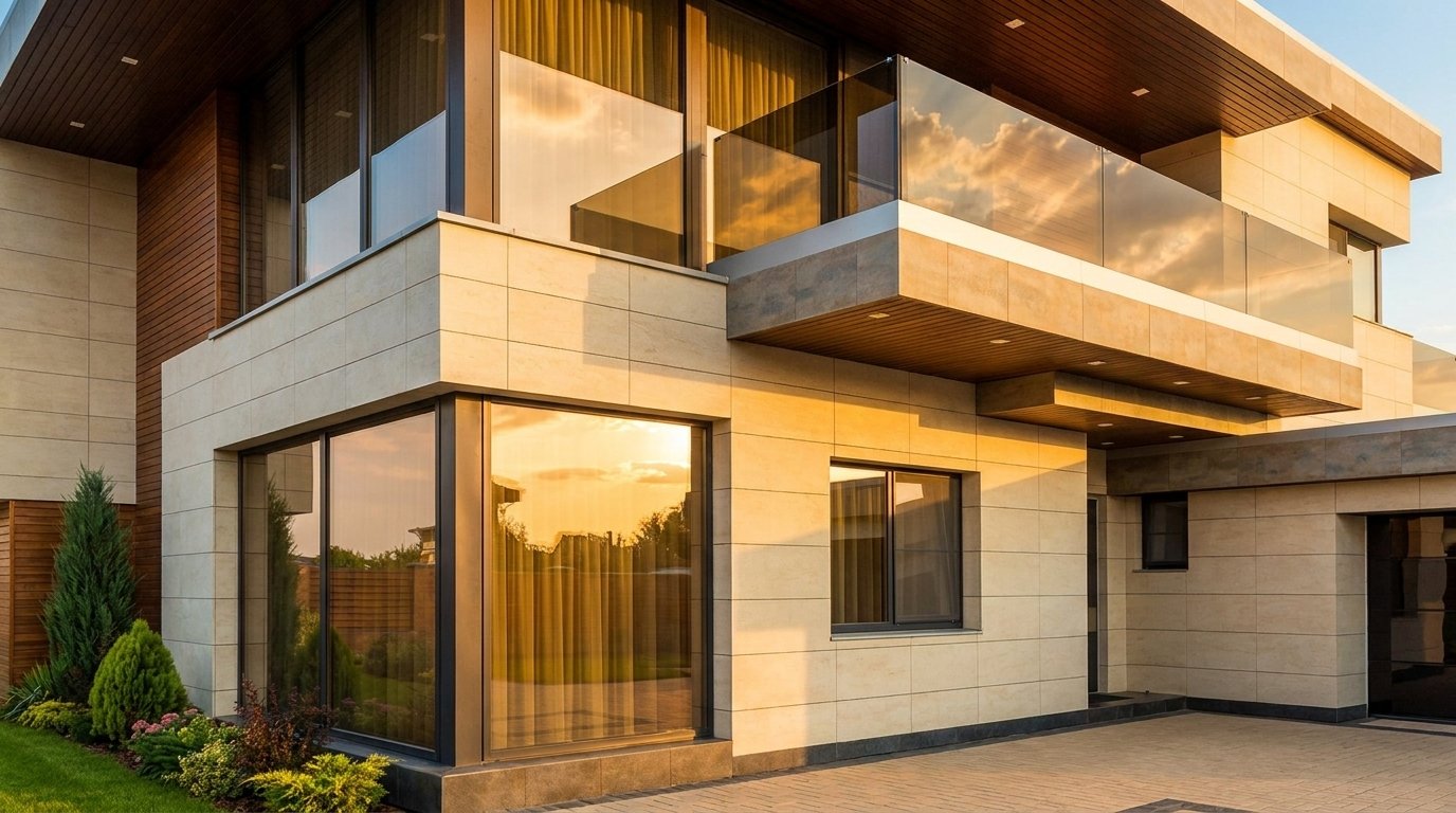 Luxury impact windows on a modern Miami home